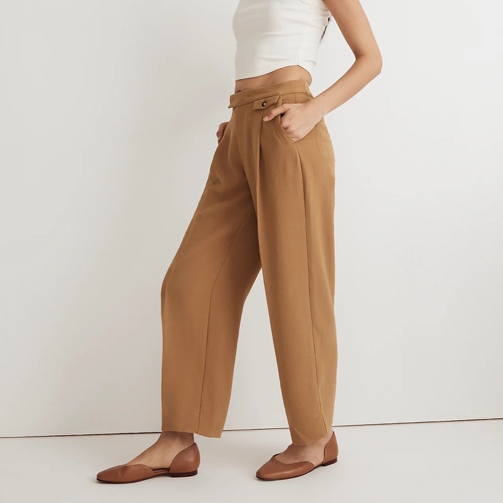 NWT Madewell Rosedale Low-Rise Straight Pant Trouser in Crepe